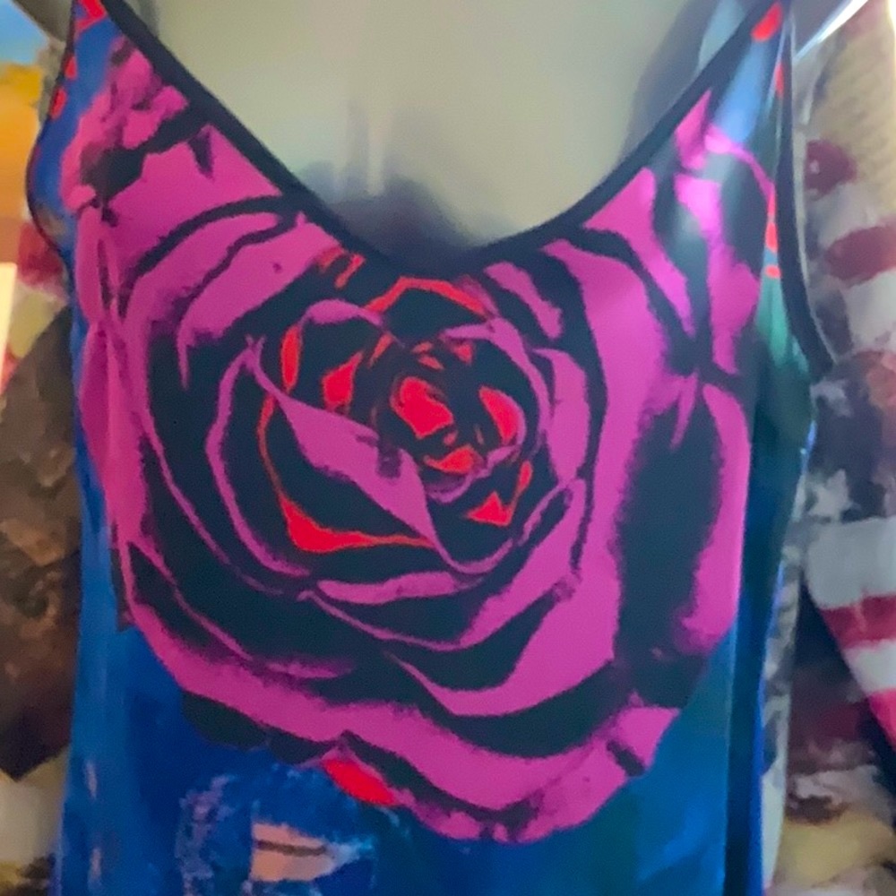 Short Silk Slip Dress Beauty and Love by artist Ane Howard - Picture 6 of 8